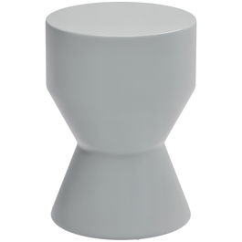 Outsunny Scaun de gradina din ceramica, suport 120kg Ø33 x 45,5 cm rezistent la intemperii, cu design de clepsidra, Gri deschis | Aosom Romania