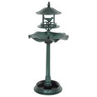 Outsunny Bain d`oiseaux Adăpător pentru Păsări ghiveci 3 în 1 Ø 50 x 113 cm polipropilenă verde-grizonat | Aosom Romania