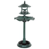 Outsunny Bain d'oiseaux Adăpător pentru Păsări ghiveci 3 în 1 Ø 50 x 113 cm polipropilenă verde-grizonat | Aosom Romania