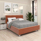 Oferta Pat tapitat ARISA, 160x200, suport saltea, catifea Roz cu saltea inclusa