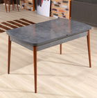 Masa de sufragerie extensibila, Beckley, Aris, 132x79x76.5 cm, Antracit / Nuc