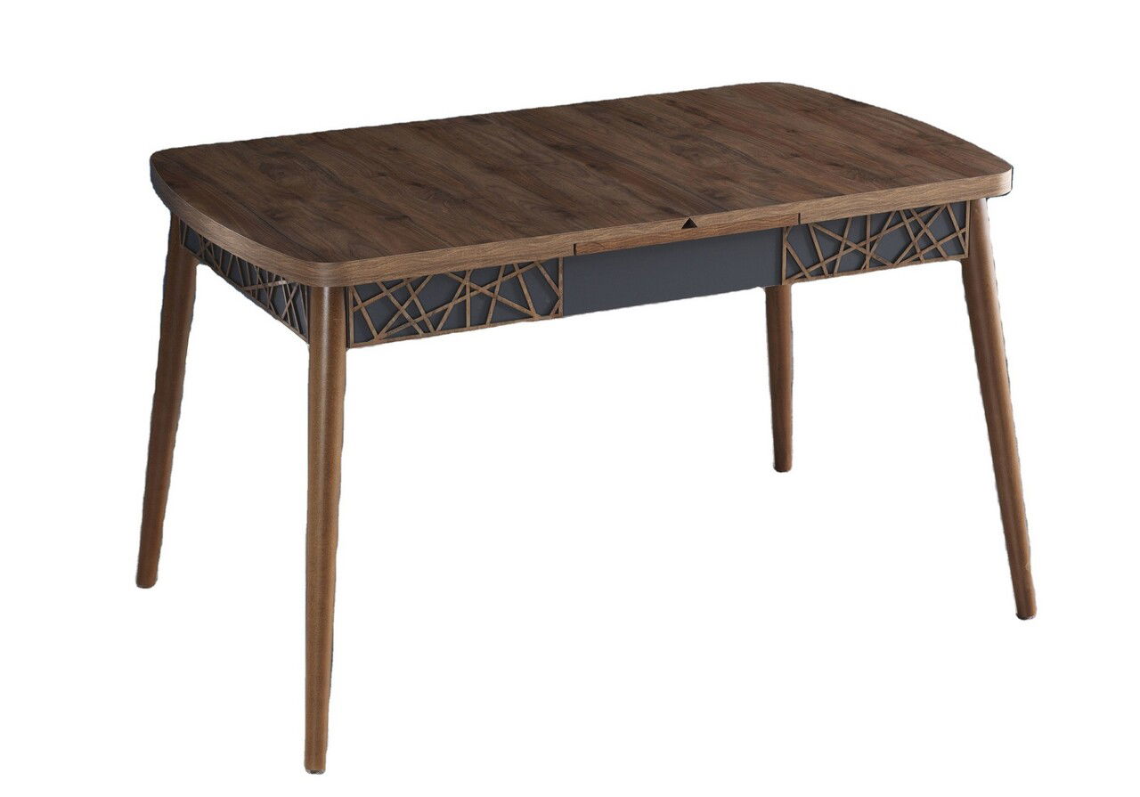 Masa de sufragerie extensibila, Beckley, Amalfi Motif, 131.5x79.5x76.5 cm, Maro
