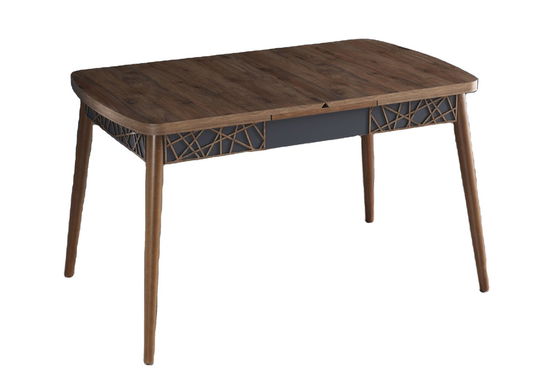 Masa de sufragerie extensibila, Beckley, Amalfi Motif, 131.5x79.5x76.5 cm, Maro