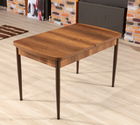 Masa de sufragerie extensibila, Beckley, Trend Barok, 132x79x76.5 cm, Nuc / Maro