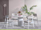 Set masă și scaune (4 piese), Fairfax, Aqua, Alb