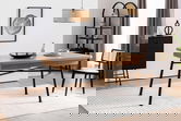 Masa de sufragerie extensibila, Howard, Nala 198, 160x77x90 cm, Natural
