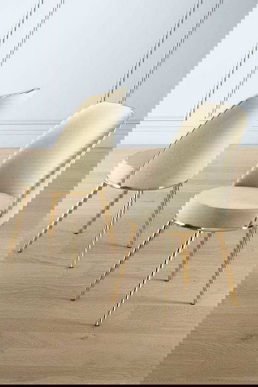 Set scaune (6 bucăți), Charlotte, Pefa, Crem / Aur