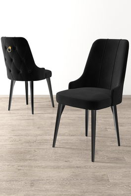 Set scaune (6 bucăți), Charlotte, Newa, Negru