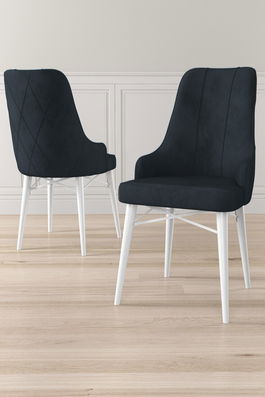 Set scaune (6 bucăți), Charlotte, Neta, Antracit/Alb