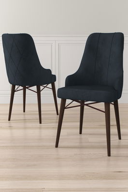 Set scaune (6 bucăți), Charlotte, Neta, Antracit/Maro