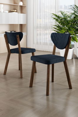 Set scaune (6 bucăți), Charlotte, Arfe, Antracit/Maro