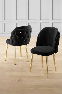 Set scaune (6 bucăți), Charlotte, Axle, Negru