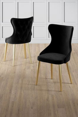 Set scaune (6 bucăți), Charlotte, Alpa, Negru