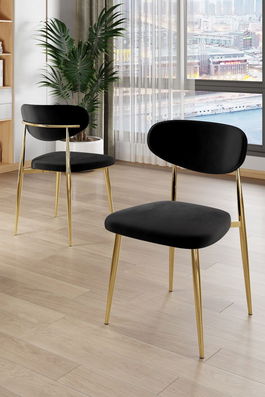 Set scaune (6 bucăți), Charlotte, Vina, Negru