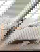 Lenjerie de pat pentru o persoana, Hamilton - Beige, EnLora Home, Bumbac;Poliester