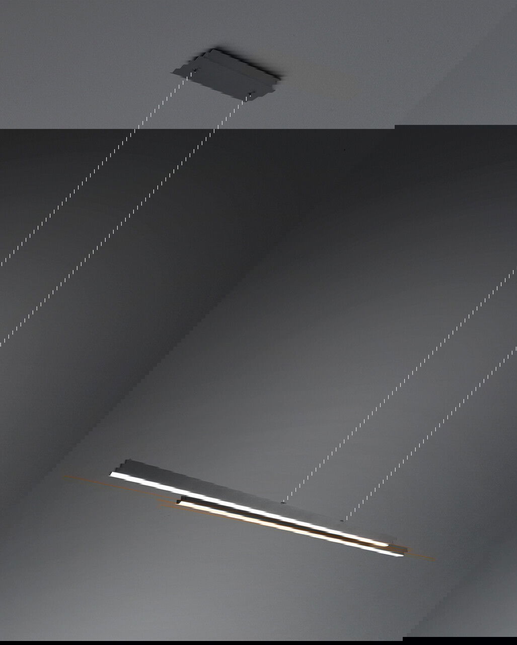 Lustra Odio, RL NOW, 110x8.5x150 cm, 22W, 1x SMD, metal, negru mat