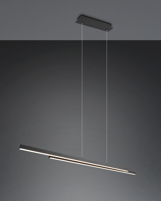 Lustra Odio, RL NOW, 110x8.5x150 cm, 22W, 1x SMD, metal, negru mat