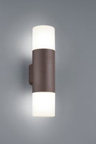 Aplica de perete pentru exterior Hoosic, TRIO, 8.5x11.8x33 cm, 28W, 2x E27, aluminiu turnat/plastic, maro