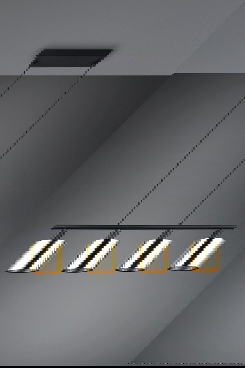Lustra Jason, RL, 75x12x150 cm, 10W, 4x E14, metal, auriu