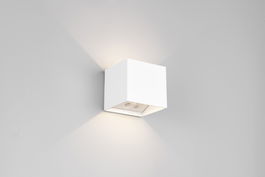 Aplica de perete pentru exterior Genie, RL NOW, 10x10.5x10 cm, 1W, 2x SMD, plastic, alb mat