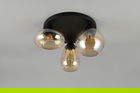 Plafoniera Lumina, TRIO, 35x24.5 cm, 10W, 3x E14, metal, negru mat
