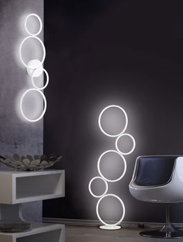 Lampadar Rondo, TRIO, 47x20x115 cm, 36W, 1x SMD, metal, alb mat