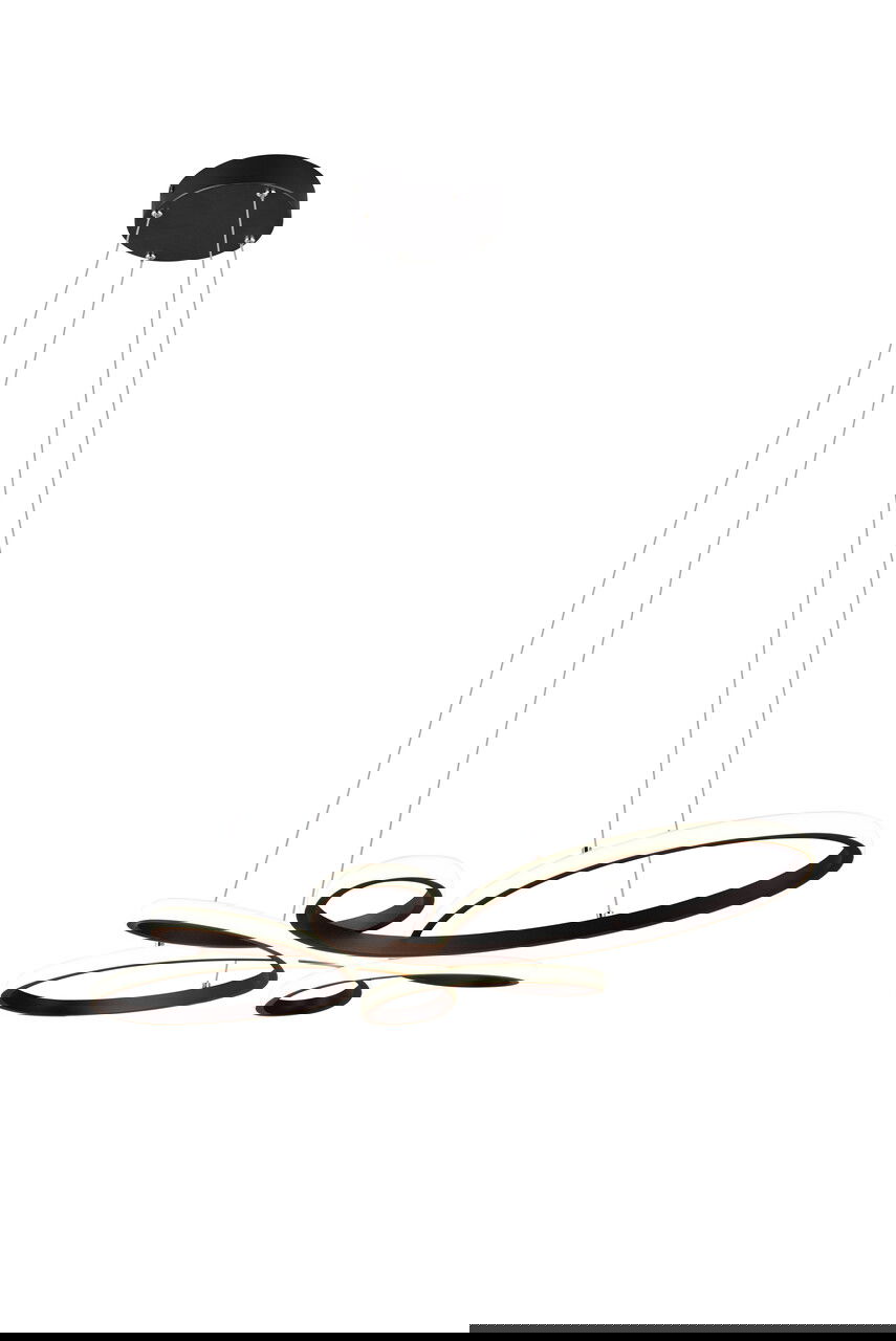 Lustra Fly, TRIO, 83x45.5x150 cm, 32W, 1x SMD, metal, negru mat