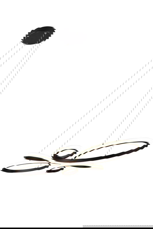 Lustra Fly, TRIO, 83x45.5x150 cm, 32W, 1x SMD, metal, negru mat