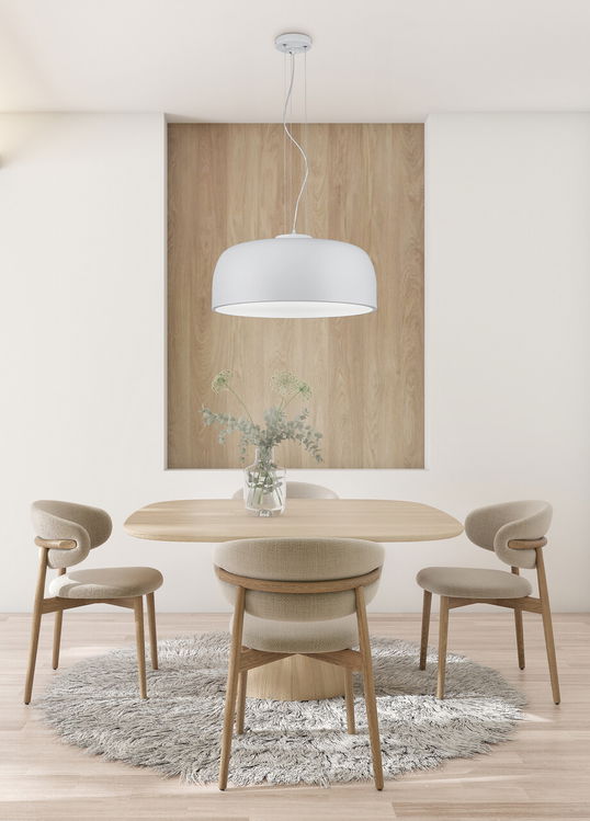 Lustra Baron, TRIO, 52x150 cm, 40W, 4x E27, metal, alb mat