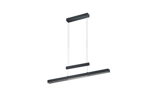 Lustra Trajan, TRIO, 150.5x6x150 cm, 45W, 1x SMD, metal, negru mat