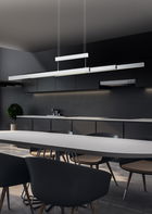 Lustra Trajan, TRIO, 150.5x6x150 cm, 45W, 1x SMD, metal, argintiu mat