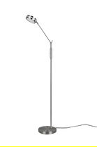 Lampadar Franklin, TRIO, 23x41x133 cm, 6.5W, 1x SMD, metal, argintiu mat