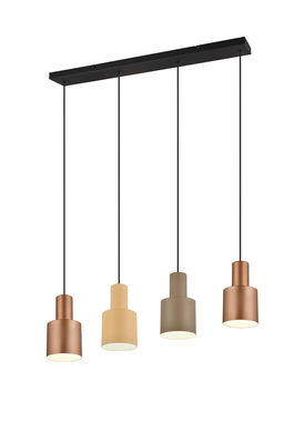 Lustra Agudo, TRIO, 80x12x150 cm, 40W, 4x E27, metal, multicolor