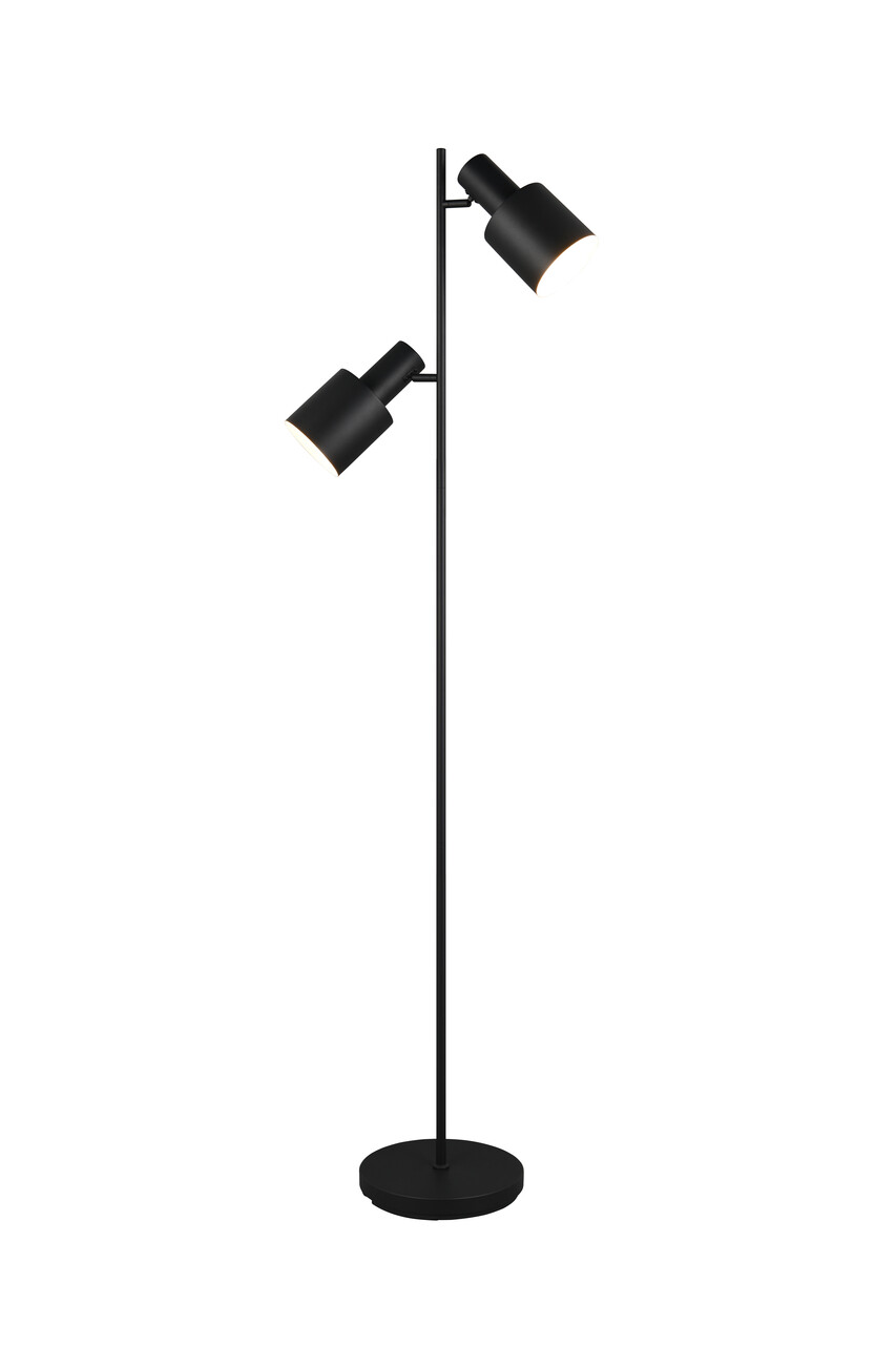 Lampadar Agudo, TRIO, 30x23x159.5 cm, 10W, 2x E27, metal, negru mat