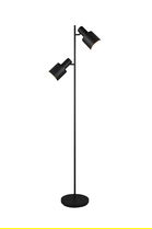Lampadar Agudo, TRIO, 30x23x159.5 cm, 10W, 2x E27, metal, negru mat