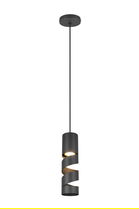 Lustra Stream, TRIO, 8x150 cm, 10W, 1x GU10, metal, negru mat