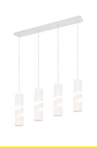 Lustra Stream, TRIO, 80x9x150 cm, 10W, 4x GU10, metal, alb mat