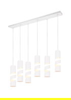 Lustra Stream, TRIO, 100x9x150 cm, 10W, 6x GU10, metal, alb mat