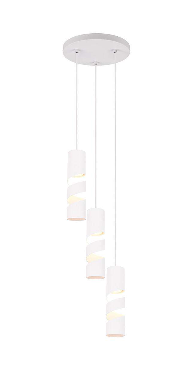 Lustra Stream, TRIO, 30x150 cm, 10W, 3x GU10, metal, alb mat