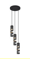 Lustra Stream, TRIO, 30x150 cm, 10W, 3x GU10, metal, negru mat