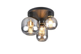 Plafoniera Diva, TRIO, 39x28.5 cm, 10W, 3x E27, metal, negru mat