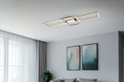 Plafoniera Irvine, TRIO, 105x42x6.5 cm, 60W, 1x SMD, metal, bronz mat/negru