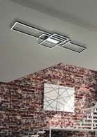 Plafoniera Irvine, TRIO, 105x42x6.5 cm, 60W, 1x SMD, metal, antracit