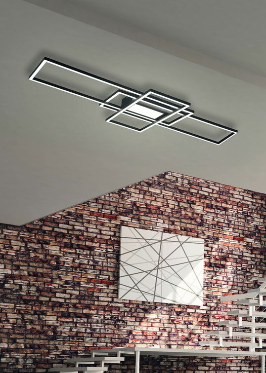 Plafoniera Irvine, TRIO, 105x42x6.5 cm, 60W, 1x SMD, metal, antracit