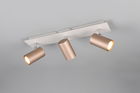 Plafoniera Marley, TRIO, 48x9x15 cm, 35W, 3x GU10, metal, alb/bronz