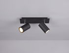 Plafoniera Marley, TRIO, 30x9x15 cm, 35W, 2x GU10, metal, negru mat