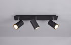 Plafoniera Marley, TRIO, 48x9x15 cm, 35W, 3x GU10, metal, negru mat