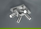 Plafoniera Marley, TRIO, 24x24x15 cm, 35W, 4x GU10, metal, argintiu mat