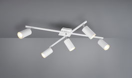 Plafoniera Marley, TRIO, 77.4x57.4x22.4 cm, 35W, 5x GU10, metal, alb