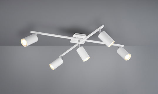 Plafoniera Marley, TRIO, 77.4x57.4x22.4 cm, 35W, 5x GU10, metal, alb